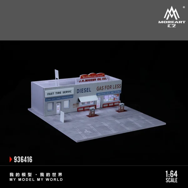 MoreArt 1:64 Street Scene Lighting Diorama Parking Lot Building & Construction Toys For Display & Collection & Gift - Image 3