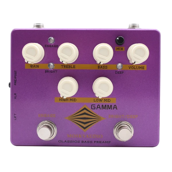 MOSKY Beta Ultra Electric Bass Guitar Distortion Preamp/Direct Box Highly Flexible Tone Active 6-band graphic EQ With Headphone - Image 5