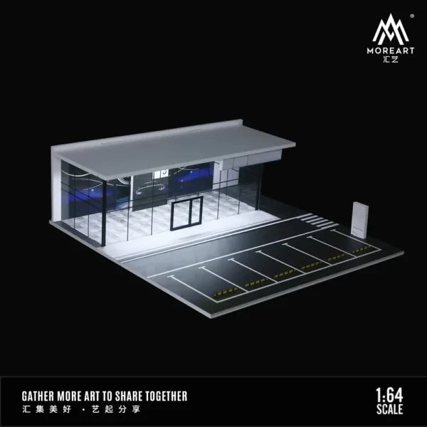 [BMW] MoreArt 1:64 Car Showroom Miniature Landscape Car Theme Diorama Car Parking Lot Car Display/Collecction
