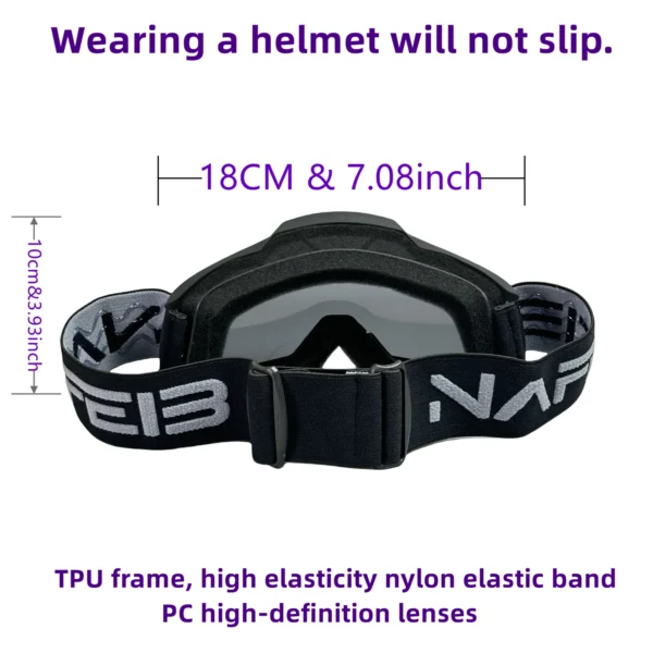 NAFEIB Motorcycle Goggles N17 Motocross Cycling Glasses Outdoor Off Road Skiing Sport MTB ATV Dirt Bike Racing Goggles - Image 5
