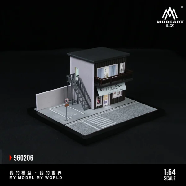 More Art 1:64 Street Scene Series 06 Parking Lot Diorama Light Version Diorama for Display&Collection&Gift - Image 2