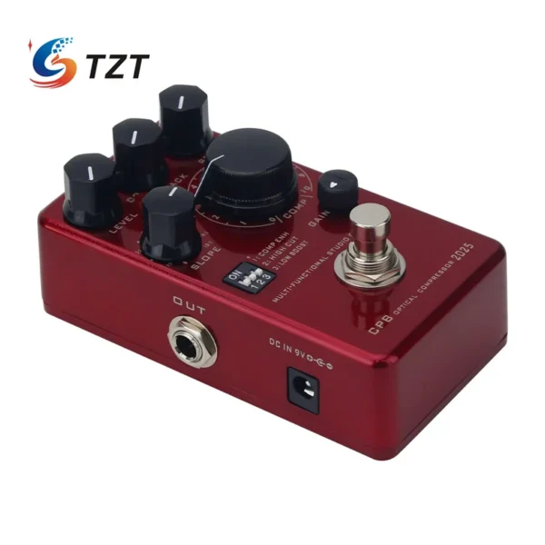 TZT 2025 Version Wine Red Electric Guitar and Bass Compressor Pedal Multifunctional Studio Universal CPB Optical Compressor - Image 5