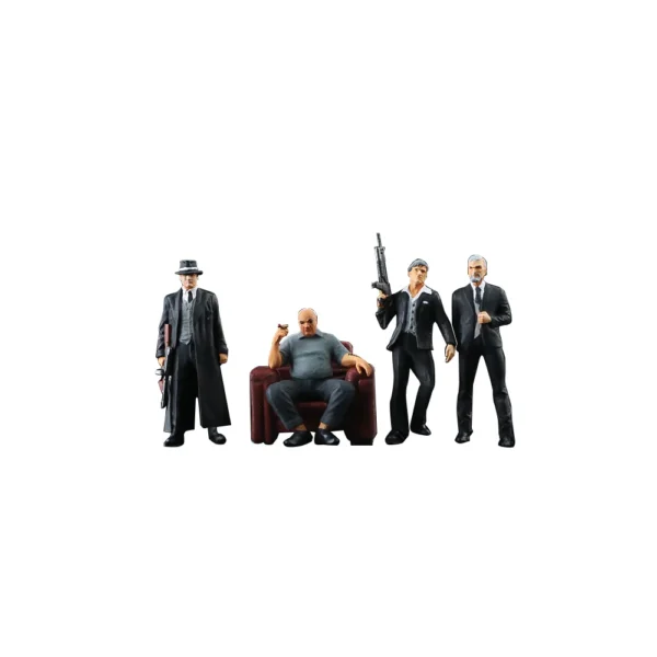 More Art1:64 Gang Boss Action Figure Set Simulating Resin Decoration Figure Model For Display&Gift - Image 2
