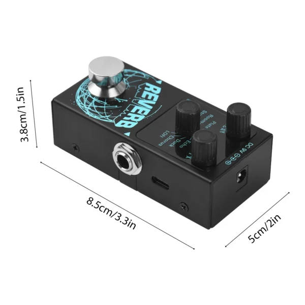 Guitar Effects Pedal Digital Reverb Guitar 9 Different Reverb Guitar Effect Pedal Wireless Accompaniment DECAY/MIX Luminous - Image 4