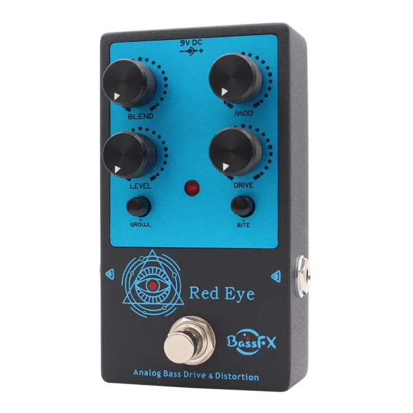 Fanmuzk Red Eye Analog Bass Drive Distortion Effect Pedal with Blend Control for Electric Bass - Image 2