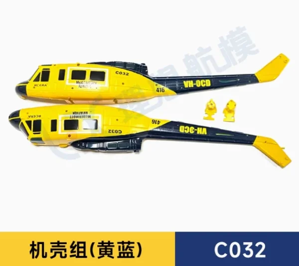 [Body shell Yellow] RC ERA C032 UH 1 Simulation RC Helicopter Spare Parts Accessories Body Shell Main Blade Motor Gear Servo Light Linkage etc