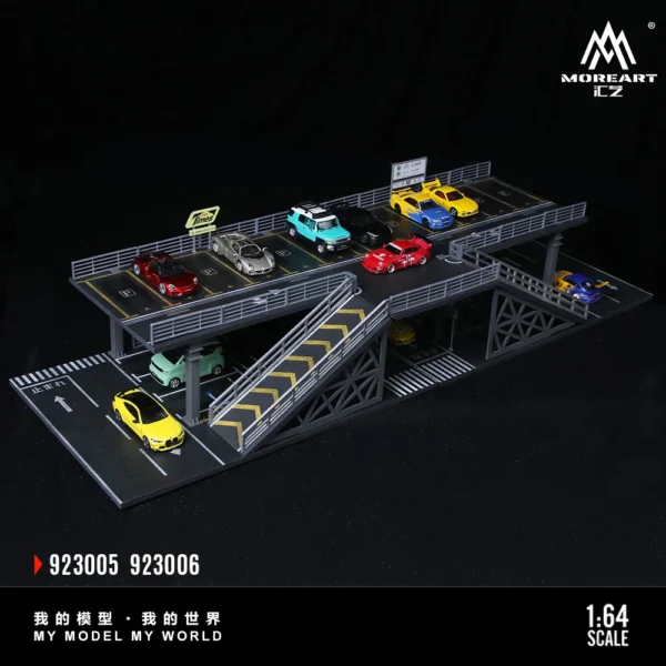 More Art 1:64 Steel Frame Structure Platform Parking Lot Diorama For Display&Collection&Gift - Image 3