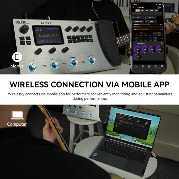 M VAVE MK 300 Guitar Multi Effect Processor | ANN Neural Modeling 120AMP/360FX | 10h 150s STEREO LOOPER128 Drum MIDI DAW - Image 3