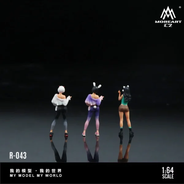 More Art 1:64 Cute Energetic Girl Figure Set Resin Decoration Figure Model for Gift&Display&Collection - Image 3