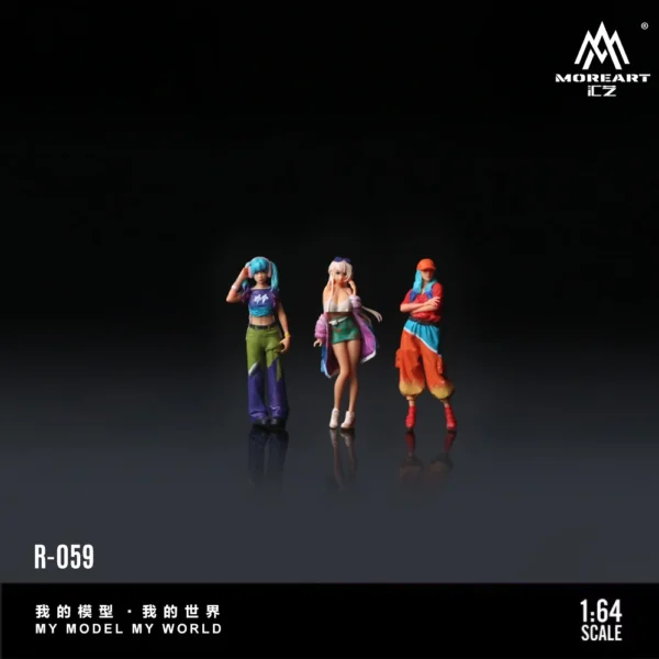 *Pre order*More Art 1:64 Trendy Girl Resin Doll Set Model Decoration Figure Model for Gift&Display&Collection - Image 2