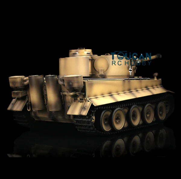 7.0 HENG LONG RC Tank Metal German Tiger I 1/16 3818 Barrel Recoil Remote Control Car RC Toys for Boys Model TH17266 - Image 6