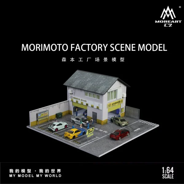 More Art 1:64 Parking Lot Diorama Light Version Diorama for Display&Collection&Gift