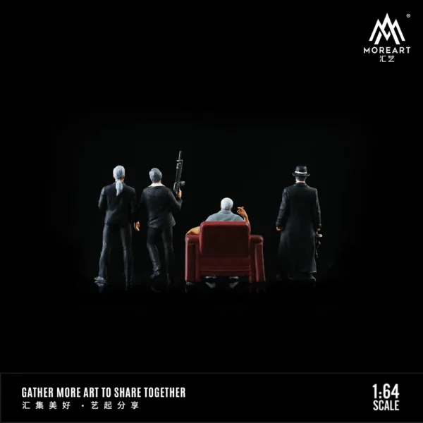 More Art1:64 Gang Boss Action Figure Set Simulating Resin Decoration Figure Model For Display&Gift - Image 3