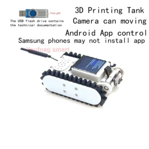 [Adjust camera] Pipeline Inspection Wireless Video Car Track RC Robot with Camera Maker Teaching Esp32 Scanning Code Networking DIY Program Toys