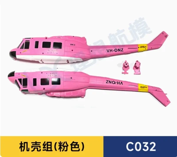 [Body shell Pink] RC ERA C032 UH 1 Simulation RC Helicopter Spare Parts Accessories Body Shell Main Blade Motor Gear Servo Light Linkage etc