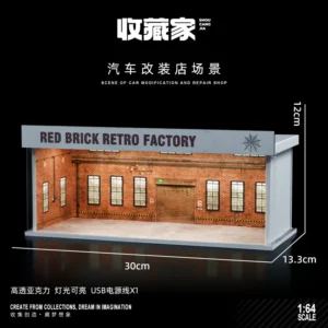 [82026C] Collector 1/64 Car Model Parking Lot Simulation Garage Toy Storage Rack Display Cabinet Medium Miniature Scene  Repair Workshop