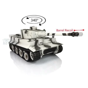 [Type B] RC Toys 2.4Ghz HENG LONG 1/16 7.0 German Tiger I Tank Model Radio Control 3818 Barrel Recoil BB Airsoft Smoke Panzer TH17234