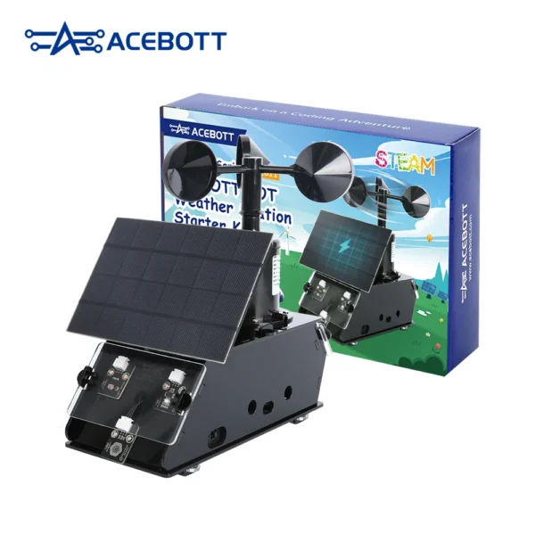 ACEBOTT Multifunctional Weather Station Temperature Humidity Wind Speed and Rainfall Detection Weather Forecast Clock - Image 2