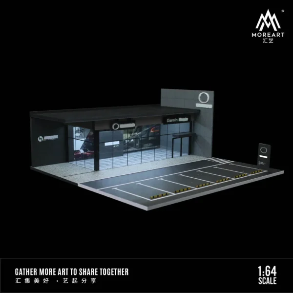 MoreArt: 1:64 4S Shop Car Showroom Lighting Diorama  Parking Lot For Display /Gifts/Collect - Image 3