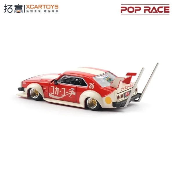 Xcartoys x POP RACE 1:64 Skyline C210 Bosozoku Style Red Diecast Model Car - Image 2