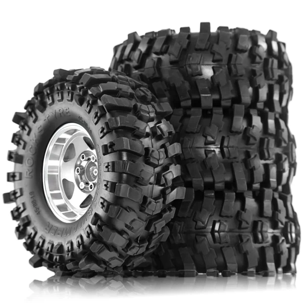 4pcs 1.9 in Wheel Tires for 1/10 TRX4 TRX6 SCX10 SCX10 II 90046 SCX10 III AXI03007 Gen7/8 D90 VS4 10 RC Crawler Car - Image 2