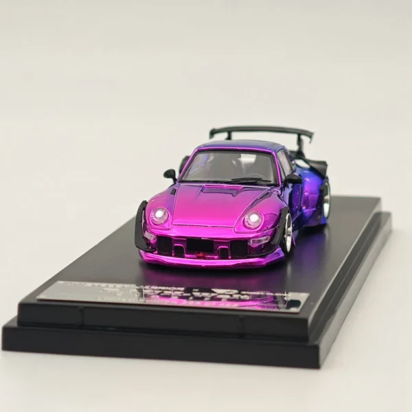 STREET WARRIOR SW 1/64 for 993 RWB Gradient Chrome Purple Diecast Models Car Toy Limited 499 Collection Auto Gift - Image 4