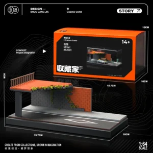 [SCJ 82001] Collector 1/64 Car Model Parking Lot Simulation Garage Toy Storage Rack Display Cabinet Medium Miniature Scene  Repair Workshop