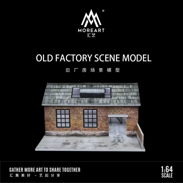 More Art 1:64 Parking Lot Diorama Old Factory Lighting Diorama for Display&Collection&Gift