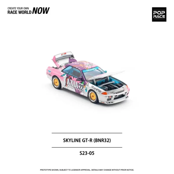 New Stocks Xcartoys Poprace 1：64 Minicar SKYLINE GTR(BNR32) Japan Touring Car Championship Alloy Models Diecast Car - Image 2