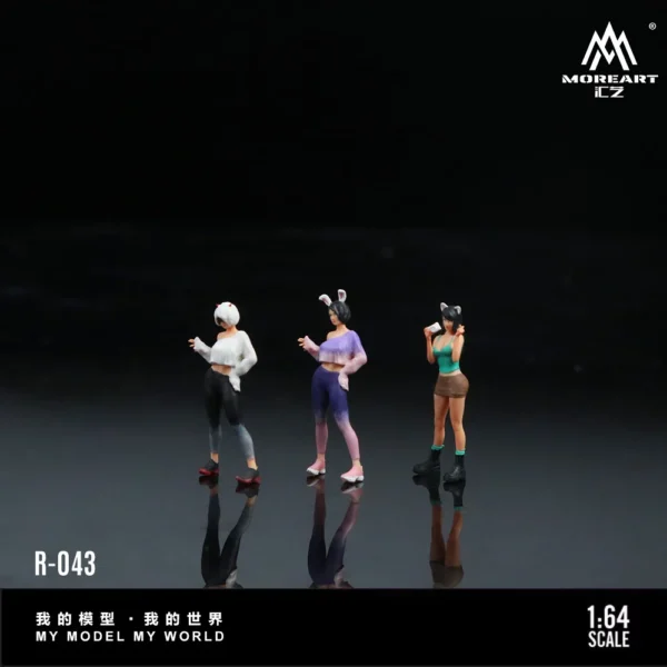More Art 1:64 Cute Energetic Girl Figure Set Resin Decoration Figure Model for Gift&Display&Collection - Image 4
