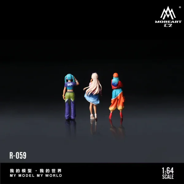 *Pre order*More Art 1:64 Trendy Girl Resin Doll Set Model Decoration Figure Model for Gift&Display&Collection - Image 3