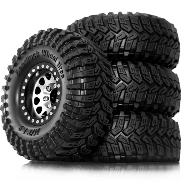 4pcs 1.9'' Beadlock Wheels and Tires Rim Offset 8.9mm OD 4.53'' for 1/10 RC Crawler Car TRX4 TRX6 SCX10 90046 CC01 D90 D110 - Image 4