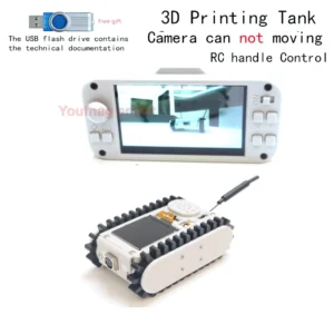[Fixed with RC] Pipeline Inspection Wireless Video Car Track RC Robot with Camera Maker Teaching Esp32 Scanning Code Networking DIY Program Toys