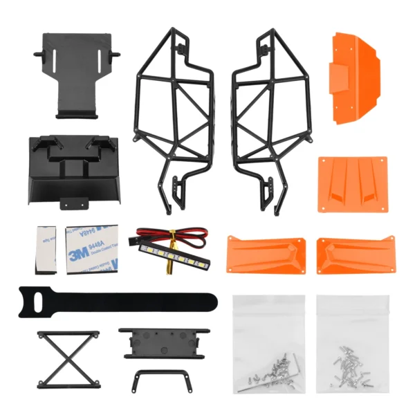 INJORA Nylon Rock Buggy Body Shell Chassis Kit for 1/24 RC Crawler Car Axial SCX24 C10 JEEP JLU Bronco Base Camp Upgrade Parts - Image 6