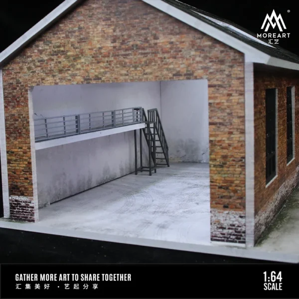 More Art 1:64 Parking Lot Diorama Old Factory Lighting Diorama for Display&Collection&Gift - Image 5