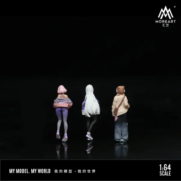 More Art 1:64 Sweet Cool Girl Figure Set Resin Decoration Figure Model for Gift&Display&Collection - Image 3
