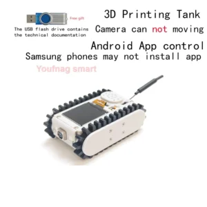 [Fixed camera] Pipeline Inspection Wireless Video Car Track RC Robot with Camera Maker Teaching Esp32 Scanning Code Networking DIY Program Toys