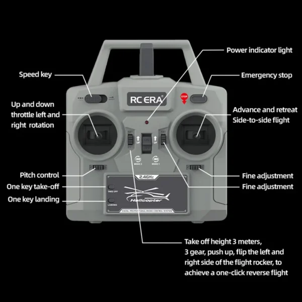 C032 Uh 1 Huey Simulation 3d Six Way Aileron Free Reverse Flying Stunt Helicopter Electric Remote Controlled Aircraft Model Toy - Image 6
