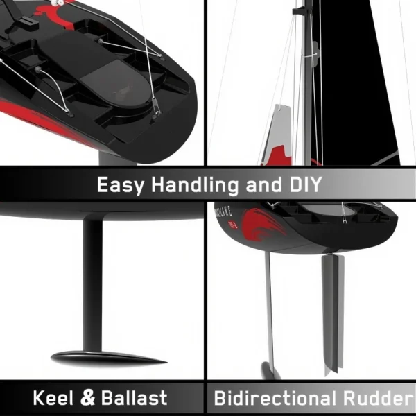 Remote Control Orance 791 2 Sailing Race Remote Control Boat Electric Toy Boat Remote Control High Speed Sailing Model 99cm Gift - Image 4