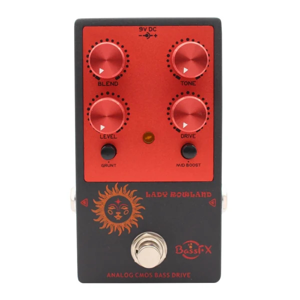 Fanmuzk Lady Rowland Bass Overdrive Pedal Drive Effect for Active/Passive Bass True Bypass