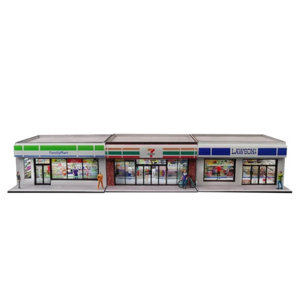 MoreArt 1:64 Supermarket street scene Diorama Shooting Props Miniature Landscape - Image 2