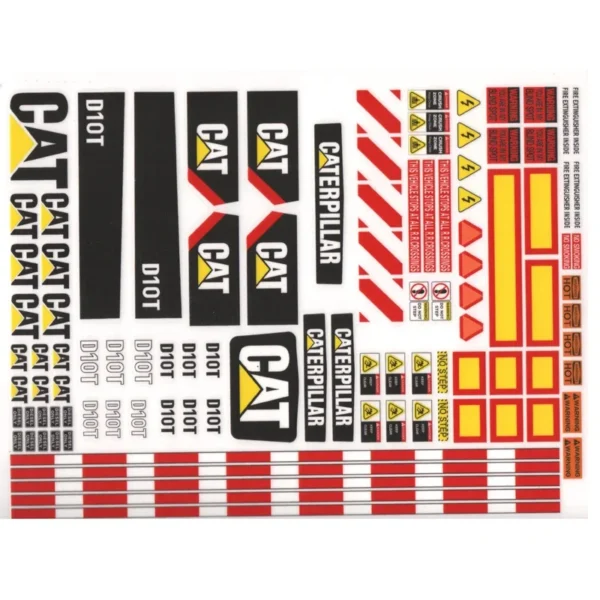 D9T RC Bulldozer Sticker JDM 98 1/14 Scale Hydraulic Model Decoration Waterproof Sticker for Remote Control Bulldozers - Image 4