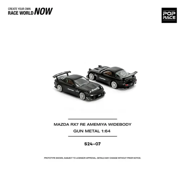 New Stocks Xcartoys Poprace 1：64 Diecast MiniCar MAZDA RX7 RE AMEMIYA WIDEBODY Alloy Model Toys Boy Gift - Image 6