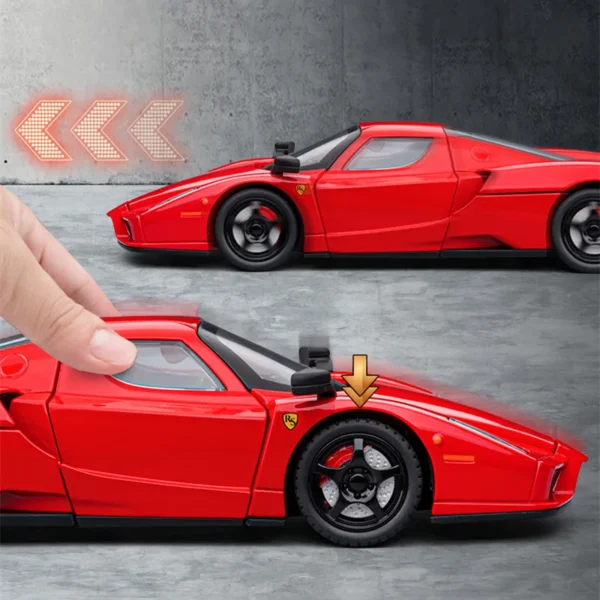 1:24 ENZO Alloy Sports Car Model Diecast Metal Racing Super Vehicles Car Model High Simulation Sound and Light Children Toy Gift - Image 6