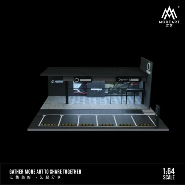 MoreArt: 1:64 4S Shop Car Showroom Lighting Diorama  Parking Lot For Display /Gifts/Collect - Image 6