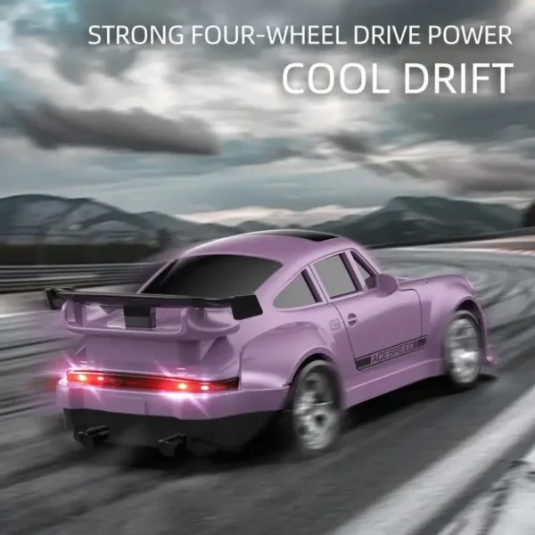 1/64 2.4G RC Mini Drift High Speed Car LED Lights 4CH Drive Remote Control Racing Desktop Vehicle Kids Toys Boys Birthday Gifts - Image 4
