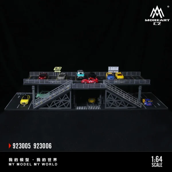 More Art 1:64 Steel Frame Structure Platform Parking Lot Diorama For Display&Collection&Gift - Image 2