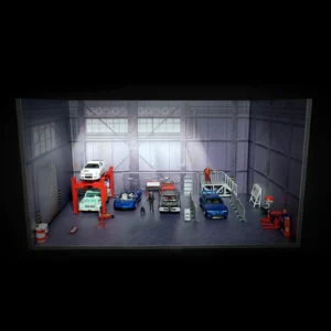 1:64 Diecast Car Model Repair Garage Diorama DIY Display Toy Gift for Collectors  Vehicle Background Scene models