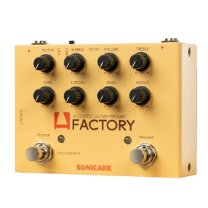 SONICAKE A Factory Analog Preamp and digital Reverb Dual footswitch guitar effects pedal QDS-04