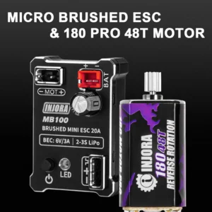 INJORA MB100 R80 20A Brushed Mini ESC with 180 Motor 48T for 1/18 RC Crawler TRX4M Upgrade